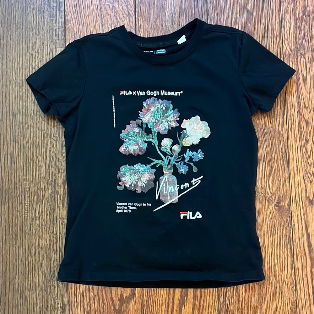 NWOT Rare Fila x Vincent Van Gogh Tee. Size Small